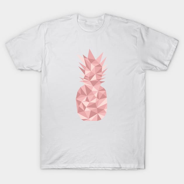 Pineapple Geometric (Rose) T-Shirt by SpareFilm